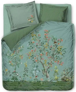 Dobbelt sengetøj 200x200 cm - Wild and tree blue - Blå - 2 i 1 design - 100% bomuld - Pip Studio 