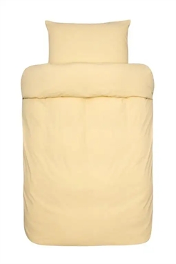 Gult sengetøj - 140x220 cm - Lyra dus gul - Sengesæt i 100% økologisk bomuld - Høie sengetøj