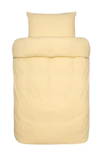 Billede af Økologisk sengetøj - 140x200 cm - Lyra dus gul - Sengesæt i 100% økologisk bomuld - Høie sengetøj