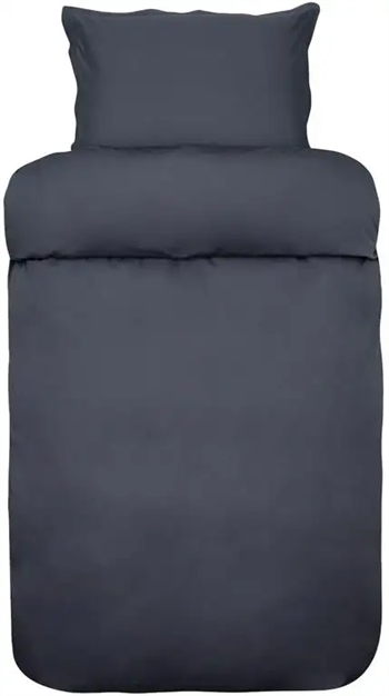 Billede af Blåt sengetøj 140x200 cm - Elegance - Ensfarvet sengetøj - 100% egyptisk bomuld - Sengesæt fra Høie