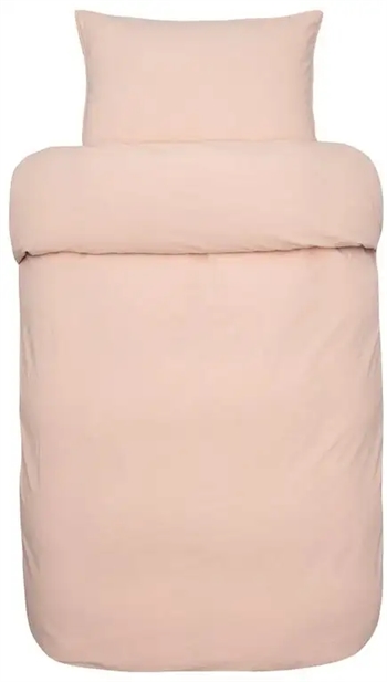 Billede af Peach sengetøj 140x220 cm - Frøya fersken farvet sengetøj - 100% stenvasket økologisk bomuld - Høie