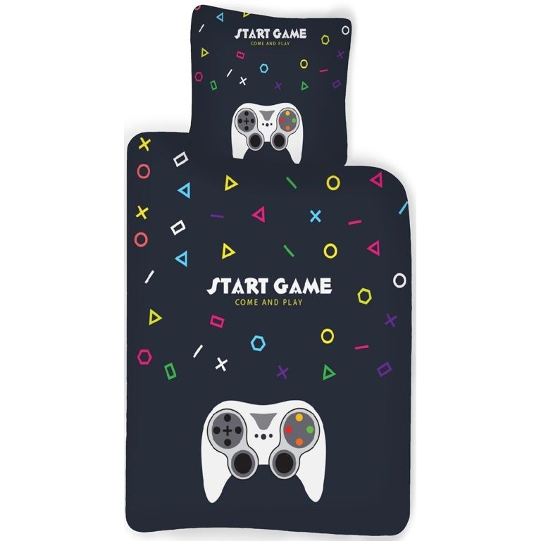 Vendbart sengetøj - Playstation sengesæt - 100% bomulds sengelinned