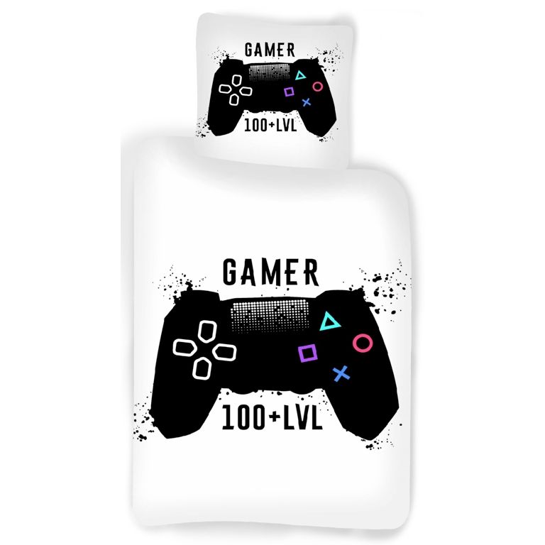 Gamer sengetøj - Gamer 100 + LVL - 100% bomulds sengesæt