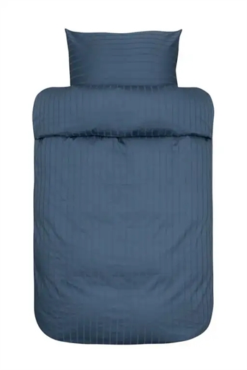 Billede af Sengetøj 200x220 cm - Milano - Blåt sengetøj - 100% dobbyvævet bomuldssatin - Høie dobbelt dynebetræk