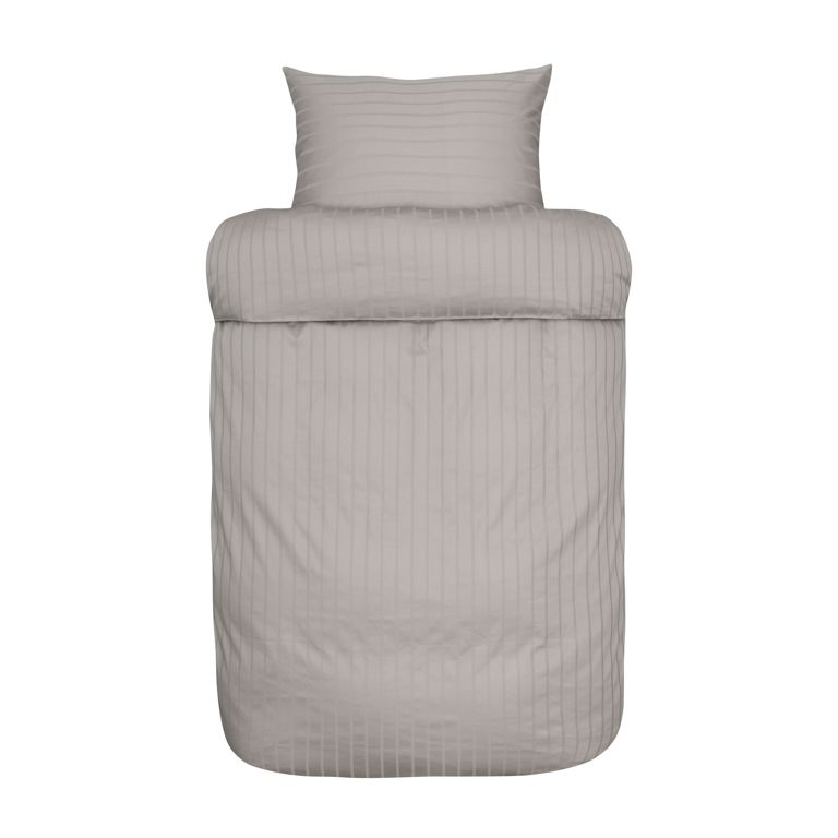 Høie sengetøj - Milano grå sengesæt - 100% dobbyvævet bomuldssatin sengelinned