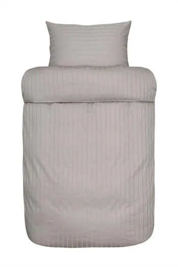 Billede af Høie sengetøj - 140x220 cm - Milano grå - Sengesæt i 100% dobbyvævet bomuldssatin hos Shopdyner.dk