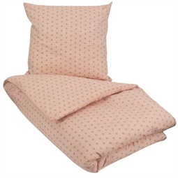 Kingsize sengetøj  240x220 cm - Iben - Fersken - 100% økologisk bomuld - Soft & Pure organic
