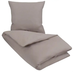Økologisk sengetøj - 140x200 cm - Astrid gråt sengetøj - 100% Økologisk bomuld - Soft & Pure sengesæt