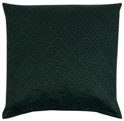 Pudebetræk 60x63 cm - Square Green - Mørke grøn - 100% økologisk Bomuldssatin