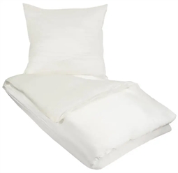 Silke sengetøj - 140x200 cm - Ensfarvet hvidt sengetøj - Sengesæt i 100% Silke - Butterfly Silk