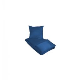 Ensfarvet sengetøj - Blåt sengesæt - 100% silke - Butterfly Silk sengelinned