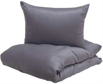 Billede af Turiform sengetøj - 140x200 cm - Enjoy gråt sengesæt - 100% Bambus sengetøj hos Shopdyner.dk