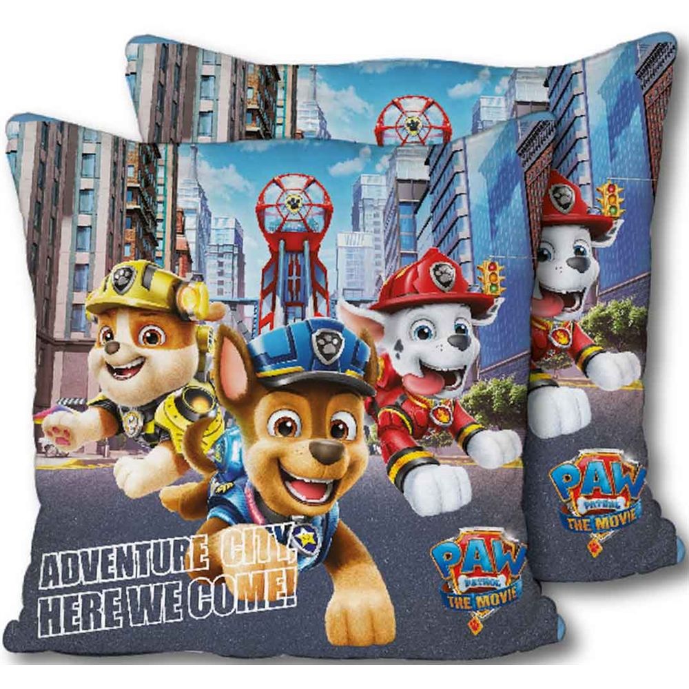 Paw Patrol - Pyntepude til børn - 40x40 cm - Marshall, Rubble og Chase billede