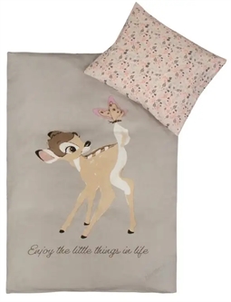 Baby sengetøj 70x100 cm - Bambi - 2 i 1 design- 100% Bomuld