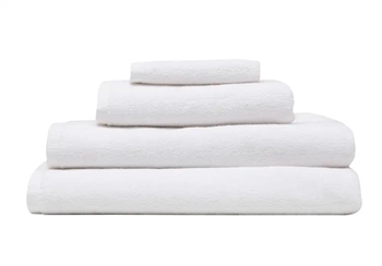 Billede af Håndklæde - 50x90 cm - Hvid - 100% Økologisk bomuld - Frotte håndklæde fra Høie hos Shopdyner.dk