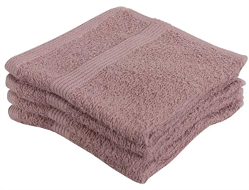 Billede af Vaskeklud - 30x30 cm - 4-pak - Støvet rosa - 100% Bomuld - Vaskeklude fra By Borg