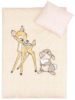 Baby sengetøj 70x100 cm - Bambi og Stampe - 2 i 1 design - 100% bomuld