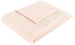 Uldplaid - Cashmere uldtæppe - Famiglia lys rosa - 130x200 cm -  By Borg