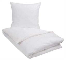Påslakanset Satin - 100%  Bomull  - Randig Vit - 140x200 cm 