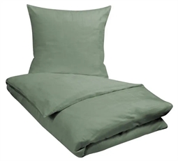 Sengetøj dobbeltdyne 200x200 cm - Check green - Grønt sengetøj - Jacquardvævet sengesæt - 100% Bomuldssatin - By Night