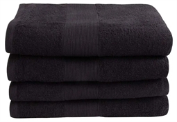 Badehåndklæde - 70x140 cm - Sort - 100% Bomuld - Frottehåndklæde fra By Borg