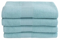Badehåndklæde - 70x140 cm - Blå - 100% Bomuld - Frottehåndklæde fra By Borg