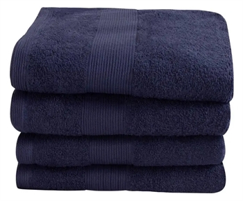 Billede af Håndklæde - 50x100 cm - Mørkeblå - 100% Bomuld - Frotte håndklæde fra By Borg