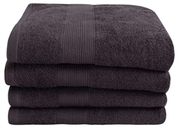 Håndklæde - 50x100 cm - Antracit - 100% Bomuld - Frotte håndklæde fra By Borg