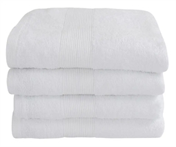 Gæstehåndklæde - 40x60 cm - Hvid - 100% Bomuld - Frottehåndklæde fra By Borg
