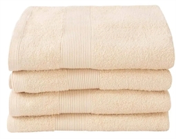 Gæstehåndklæde - 40x60 cm - Creme - 100% Bomuld - Frottehåndklæde fra By Borg