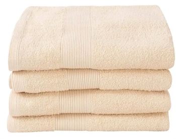 Gæstehåndklæde - 100% Blødt bomuld med høj absorberingsevne - 40x60 cm - Creme farvet håndklæde fra danske By Borg
