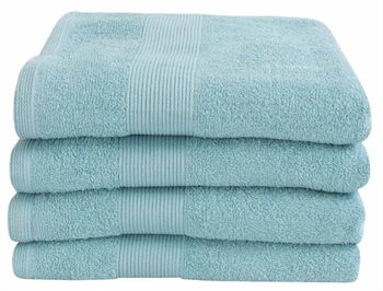 Billede af Håndklæde - 50x100 cm - Blå - 100% Bomuld - Frotte håndklæde fra By Borg