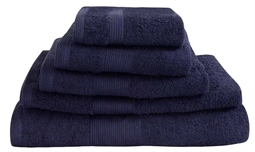 Håndklædepakke Valmue - 6 stk. - Mørkeblå - 100% Bomuld - Frotte håndklæde fra By Borg