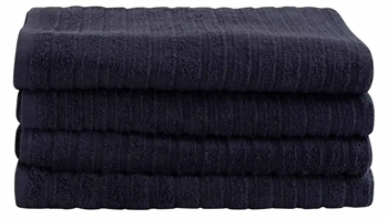 Billede af Badelagen - 100x150 cm - Mørkeblå - 100% Bomuld - Standhåndklæde fra By Borg hos Shopdyner.dk