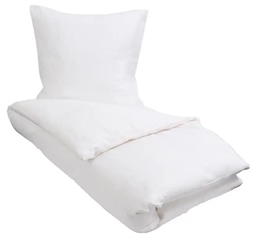  Kingsize Sengetøj - 100% Egyptisk bomuld - 240x220 cm - Hvid - Jacquardvævet sengesæt fra By Borg