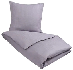 Lavendel sengetøj dobbeltdyne 200x200 cm - Stribet sengetøj - Jacquardvævet sengesæt - 100% Egyptisk bomuld