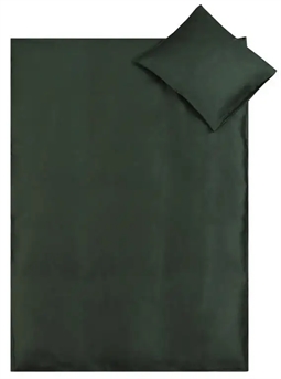 Baby sengetøj 70x100 cm - Mørkegrøn - 100% Bambus sengetøj - Nature By Borg sengesæt