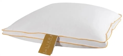Luksus moskuspude - 60x63 cm  - Høj hovedpude med bokskant - 3 kammer dunpude - LIXRA Gold