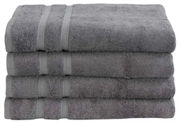 Bambus badelagen - 100x150 cm - Grå - Bløde håndklæder fra "Premium - By Borg" 