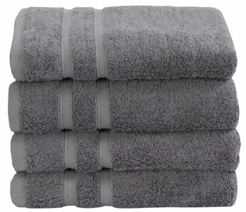 Billede af Bambus Håndklæde - 50x100 cm - Grå - Bløde håndklæder fra "Premium - By Borg