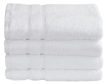 Billede af Bambus Håndklæde - 50x100 cm - Hvid - Bløde håndklæder fra - Premium - By Borg