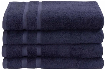 Billede af Bambus Badehåndklæde - 70x140 cm - Mørkeblå - Bløde håndklæder fra Premium - By Borg" "