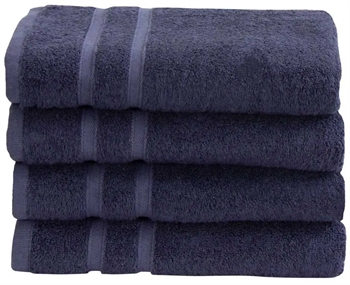 Billede af Bambus Håndklæde - 50x100 cm - Mørkeblå - Bløde håndklæder fra "Premium - By Borg