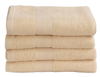 Billede af Håndklæde - 50x100 cm - Creme - 100% Bomuld - Frotte håndklæde fra By Borg