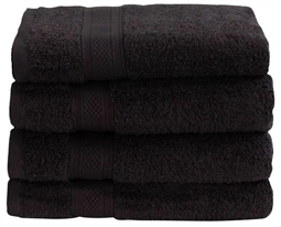 Håndklæde - 50x100 cm - 100% Egyptisk bomuld - Sort - Luksus håndklæder fra "Premium - By Borg