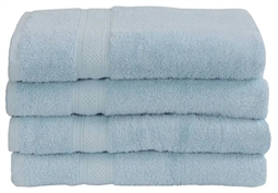 Badehåndklæde - 70x140 cm - 100% Egyptisk bomuld - Lyseblå - Luksus håndklæder fra "Premium - By Borg