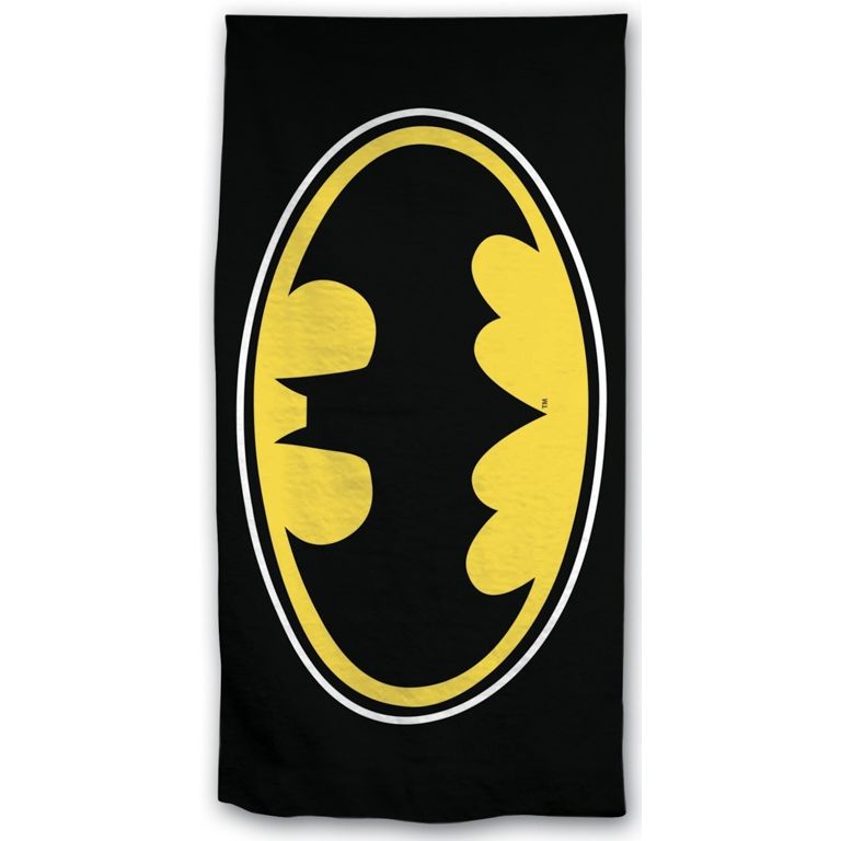 Batman håndklæde - 70x140 cm - 100% bomuld - Blødt badehåndklæde med Batman logo billede