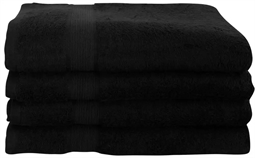 Bambus badelagen - 100x150 cm - Sort - Bambus/bomuld - Frotté håndklæde fra Excellent By Borg