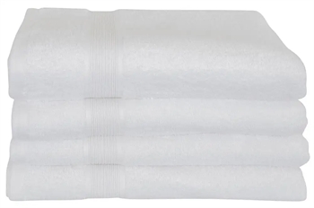 Billede af Bambus badehåndklæde - 70x140 cm - Hvid - Bambus/bomuld - Frotté håndklæde fra Excellent By Borg hos Shopdyner.dk