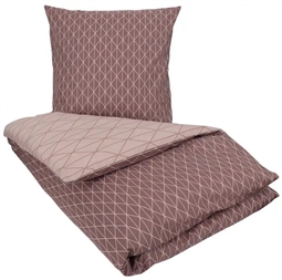 Sengetøj 240x220 - King size - Harlequin peach - Vendbar dobbelt dynebetræk - 100% Bomulds sengesæt